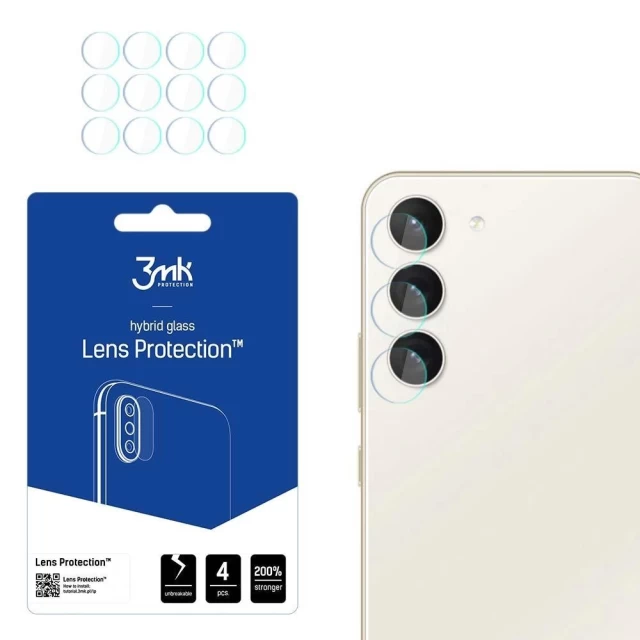 Захисне скло для камери 3mk Lens Protect (4 PCS) для Samsung Galaxy S23 (S911) (5903108512510)