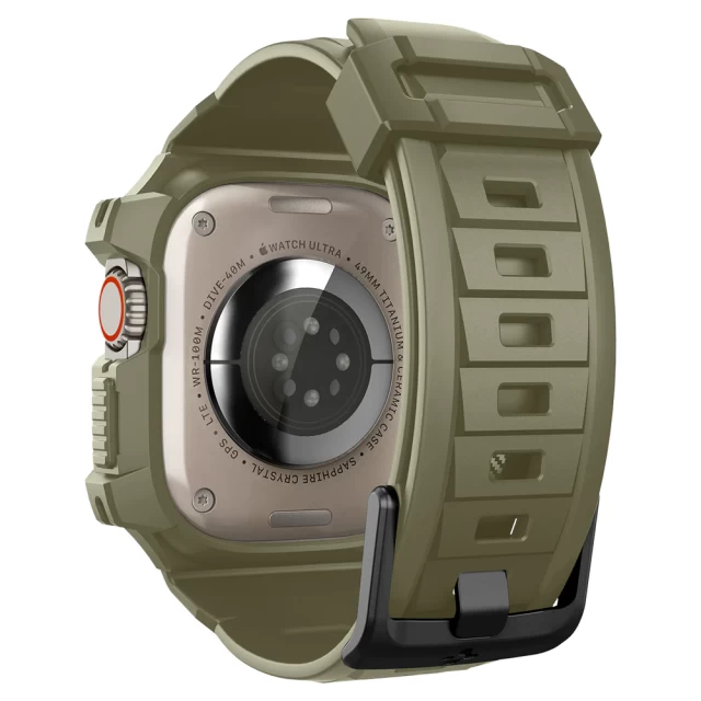 Чохол-ремінець Spigen Rugged Armor Pro для Apple Watch Ultra 49 mm Vintage Khaki (ACS05915)