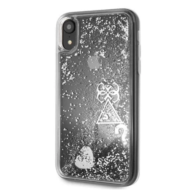 Чохол Guess Glitter Hearts для iPhone XR Silver (GUHCI61GLHFLSI)