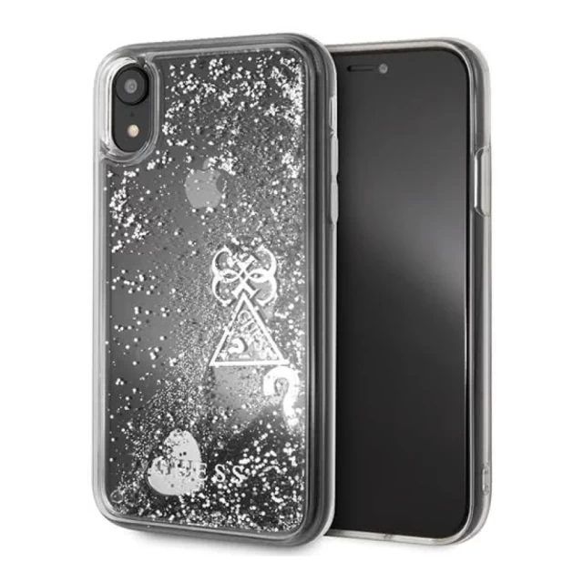 Чохол Guess Glitter Hearts для iPhone XR Silver (GUHCI61GLHFLSI)