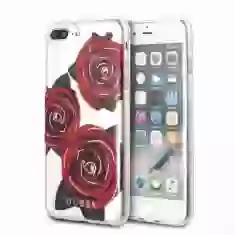 Чехол Guess Flower Desire Red Rose для iPhone 7 | 8 Plus Transparent (GUHCI8LROSTR)