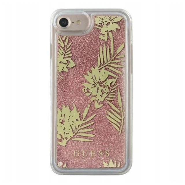 Чохол Guess Palm Springs Glitter Liquid для iPhone 6 | 7 | 8 | SE 2020 Pink (GUHCP7GLUPPI)