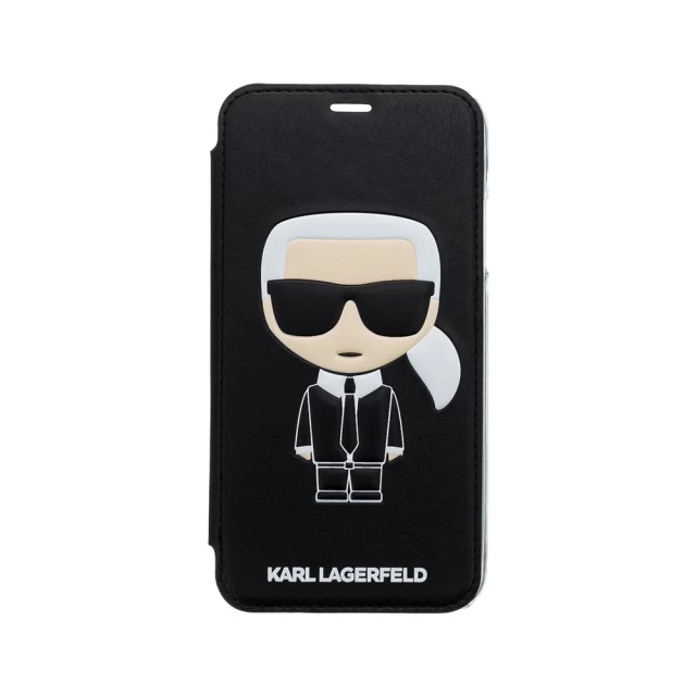 Чохол Karl Lagerfeld Iconic Karl Embossed для iPhone XR Black (KLFLBKI61IKPUBK)