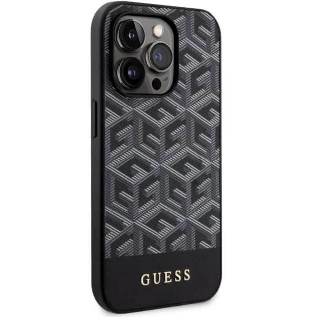 Чохол Guess GCube Stripes для iPhone 14 Pro Black with MagSafe (GUE002806-0)