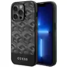 Чехол Guess GCube Stripes для iPhone 14 Pro Black with MagSafe (GUE002806-0)