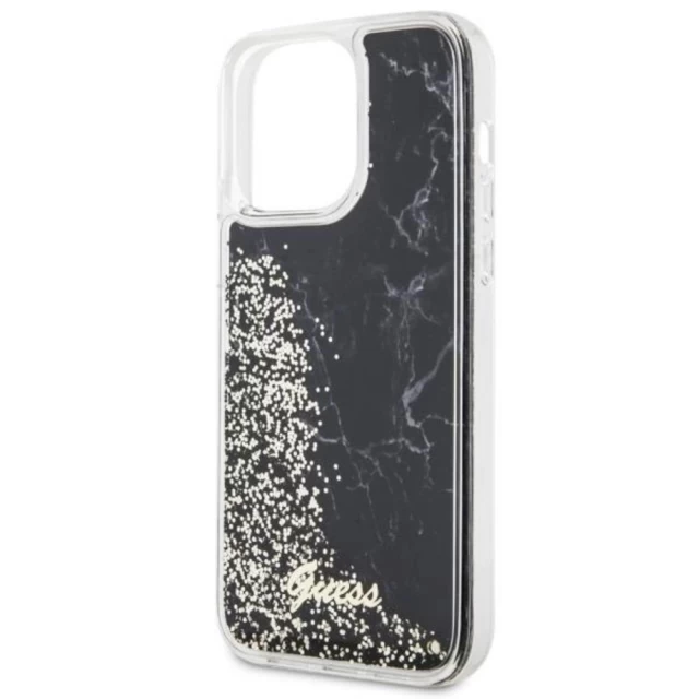 Чехол Guess Liquid Glitter Marble для iPhone 14 Pro Max Black (GUE002800-0)