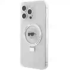 Чохол Karl Lagerfeld Ring Stand Karl Head для iPhone 15 Pro Max White with MagSafe (3666339168544)
