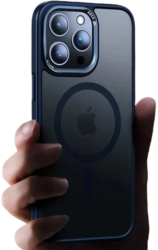 Чехол Metal-Lens Shield Series Protection Case Magnetic для iPhone 15 Pro Blue (6975653085114) - 2