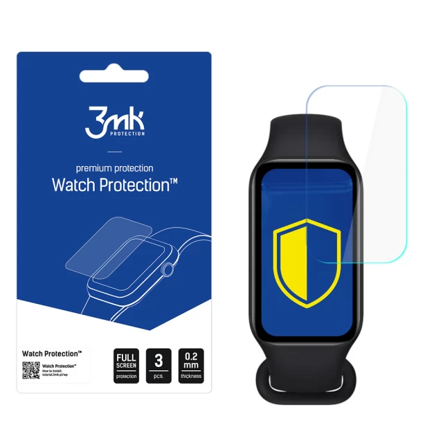 Защитная пленка 3mk ARC для Xiaomi Mi Band 8 Active (3 pack) Transparent (3mk Watch Protection ARC(353)-)
