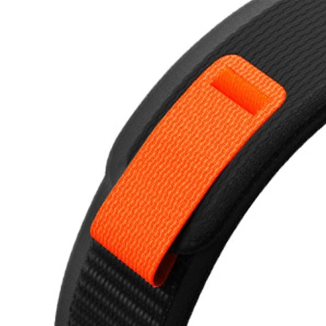 Ремешок Tech-Protect Nylon для Garmin Fenix 5 | 6 | 6 Pro | 7 Black Orange (9319456606751)