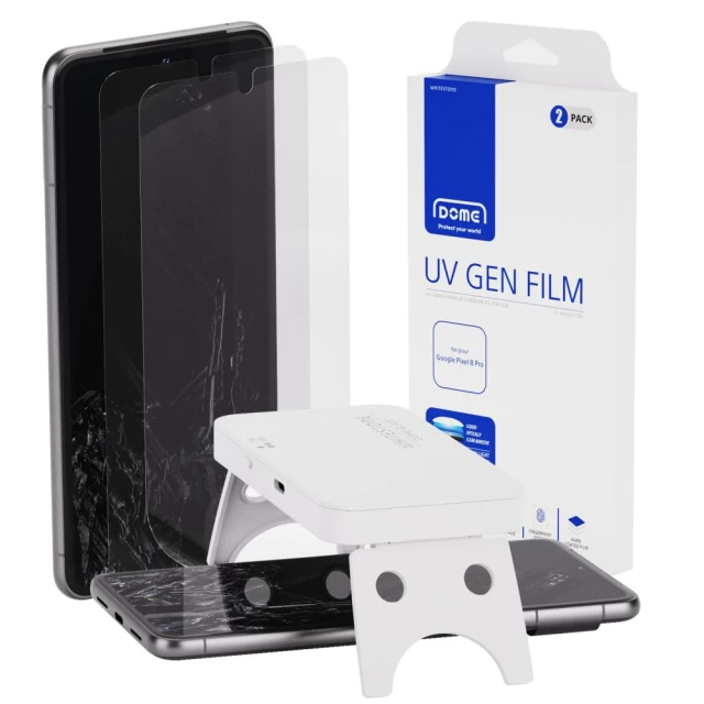 Защитная пленка c УФ-лампой Whitestone Dome UV Gen Film для Google Pixel 8 Pro (2 pack) Clear (8809365409037)