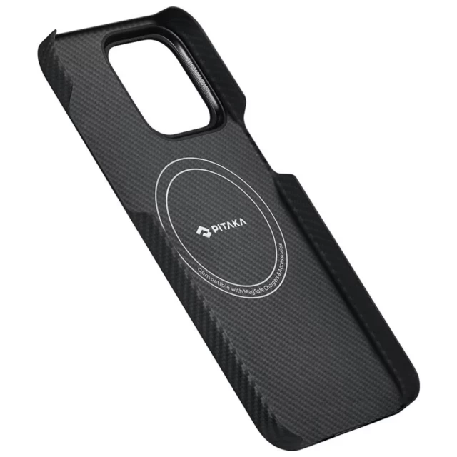 Чохол Pitaka MagEZ Case 4 Twill 600D для iPhone 15 Pro Max Black Grey with MagSafe (KI1501PMA)