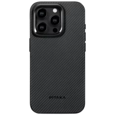 Чохол Pitaka MagEZ Case Pro 4 Twill 600D для iPhone 15 Pro Max Black Grey with MagSafe (KI1501PMPA)