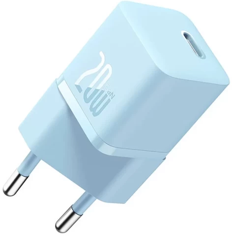 Мережевий зарядний пристрій Baseus GaN5 FC 20W USB-C Blue (CCGN050103) - 2