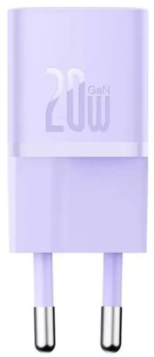 Мережевий зарядний пристрій Baseus GaN5 FC 20W USB-C Purple (CCGN050105) - 1