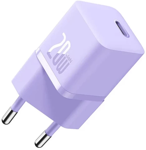 Мережевий зарядний пристрій Baseus GaN5 FC 20W USB-C Purple (CCGN050105) - 2