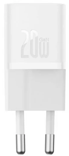 Мережевий зарядний пристрій Baseus GaN5 FC 20W USB-C White (CCGN050102) - 1