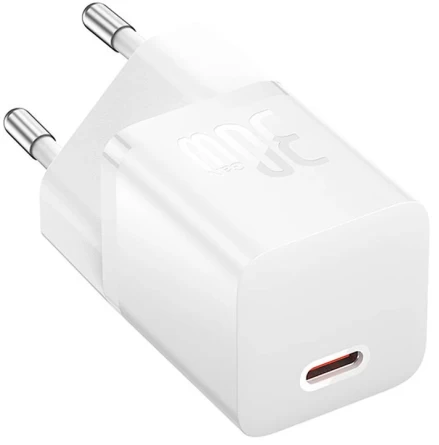 Мережевий зарядний пристрій Baseus GaN5 FC 30W USB-C White (CCGN070502) - 2