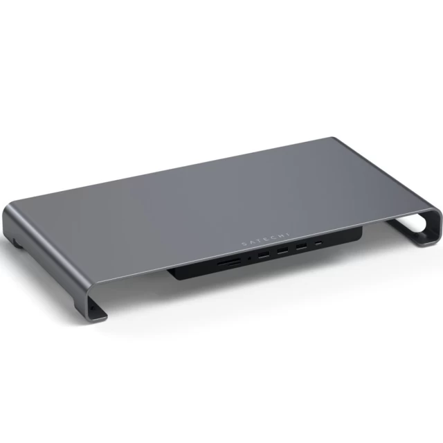 Подставка для монитора‌ Satechi Aluminum Monitor Stand Hub XL USB-C Space Gray (ST-UCSHXLM)