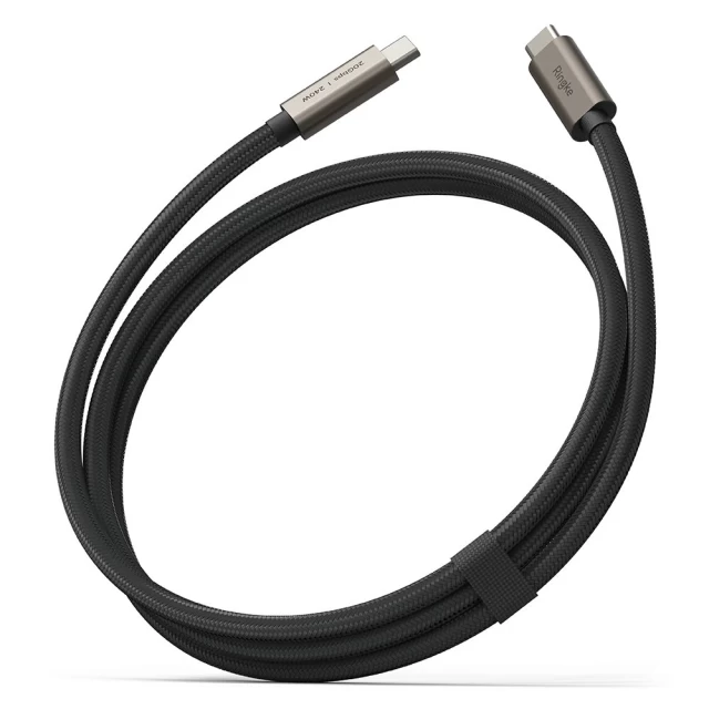 Кабель Ringke USB 3.2 Gen 2х2 USB-C to USB-C 240W 2m Black (8809961785078)