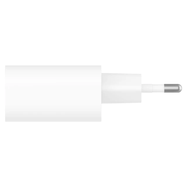 Мережевий зарядний пристрій Belkin PD/QC 25W USB-C with USB-C to Lightning Cable 1m White (WCA004VF1MWH-B5)