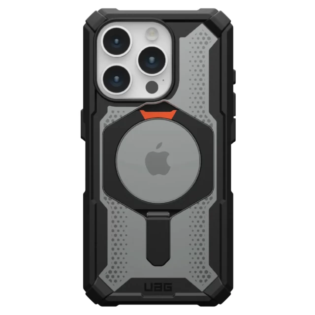 Чехол UAG Plasma XTE для iPhone 15 Pro Black Orange with MagSafe (114442114097)