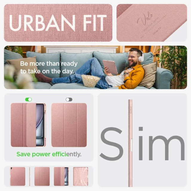 Чохол Spigen Urban Fit для iPad Air 6 13 2024 Rose Gold (ACS07673)