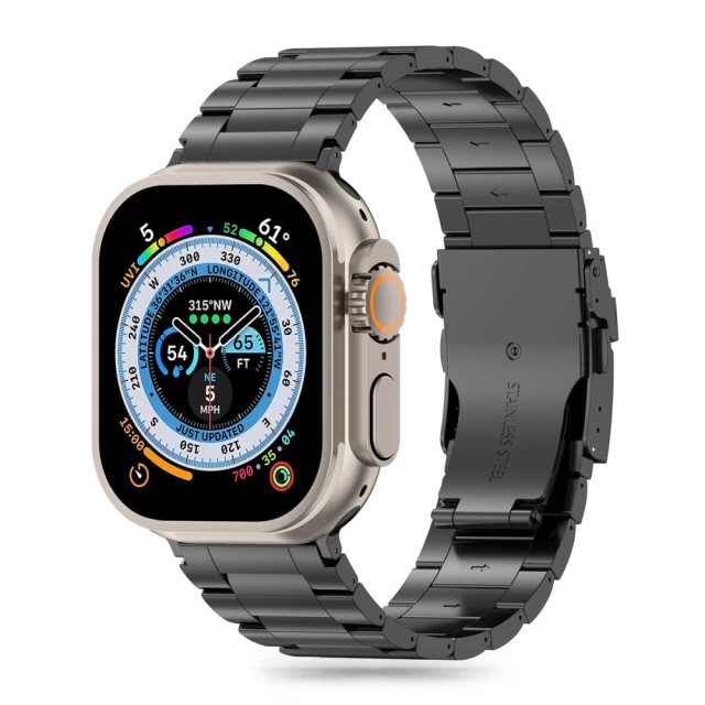 Ремінець Upex Stainless Pro для Apple Watch 49 | 45 | 44 | 42 mm Black (5906203697274)