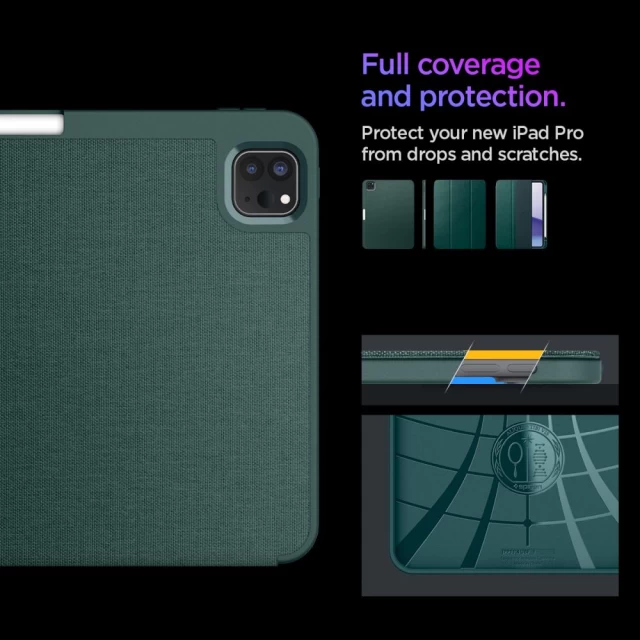 Чохол Spigen Urban Fit для iPad Pro 11 2024 5th Gen Midnight Green (ACS07759)