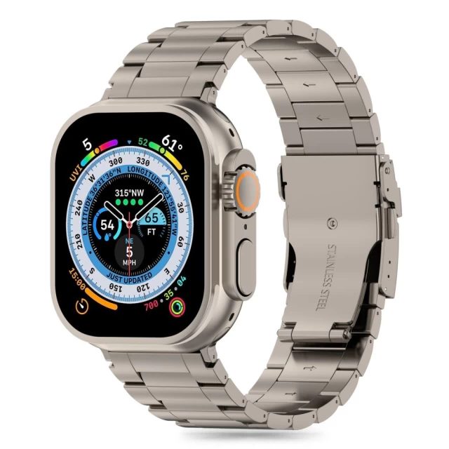 Ремешок Upex Stainless Pro для Apple Watch 49 | 45 | 44 | 42 mm Titanium (5906203699599)