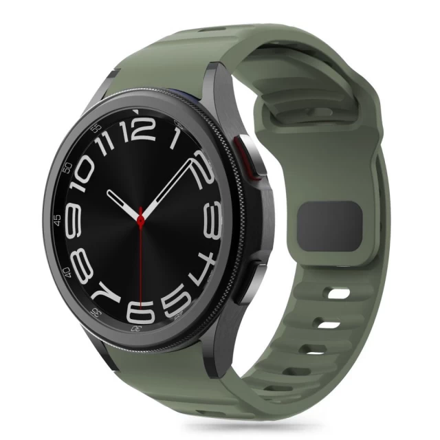 Ремінець Tech-Protect Silicone Line для Samsung Galaxy Watch 4 | 5 | 5 Pro | 6 | 7 | FE Olive Green (5906302313617)