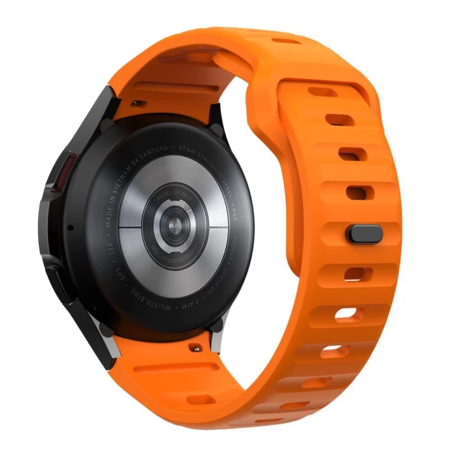 Ремешок Tech-Protect Silicone Line для Samsung Galaxy Watch 4 | 5 | 5 Pro | 6 | 7 | FE Orange (5906302313594)