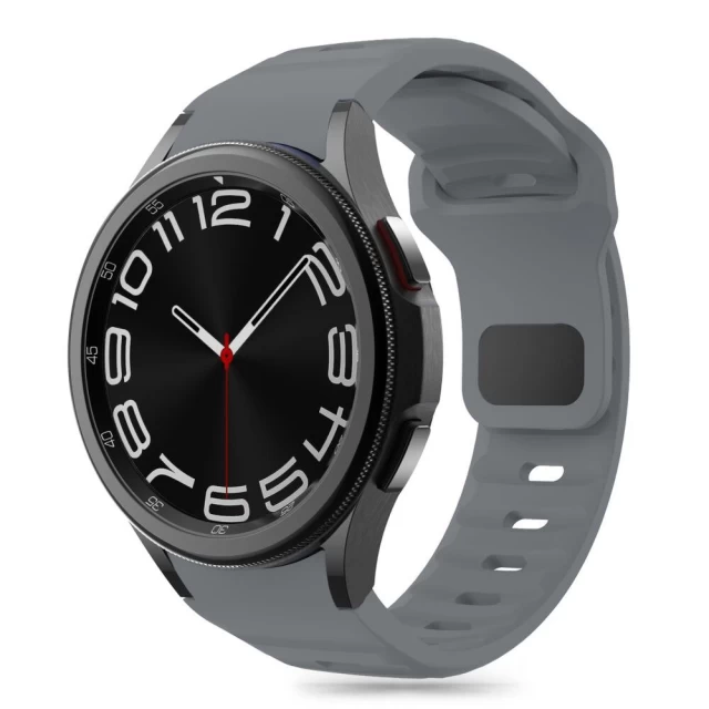 Ремешок Tech-Protect Silicone Line для Samsung Galaxy Watch 4 | 5 | 5 Pro | 6 | 7 | FE Crayon Grey (5906302313631)