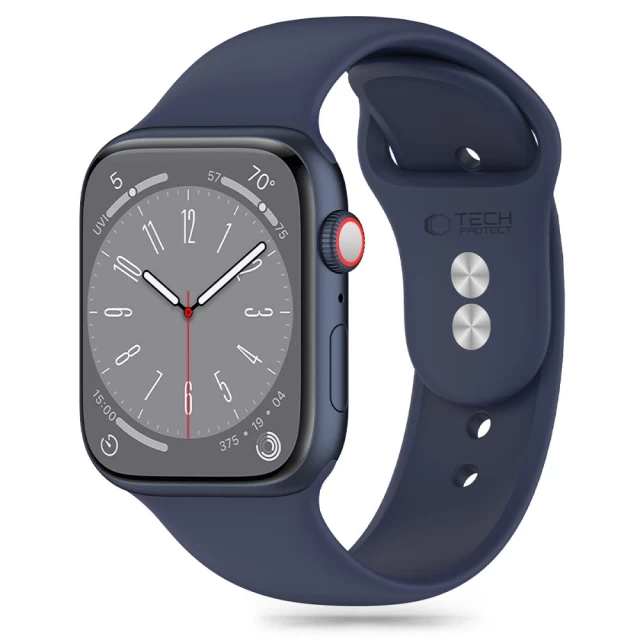 Ремінець Tech-Protect Silicone для Apple Watch 49 | 45 | 44 | 42 mm Midnight Blue (5906302310067)