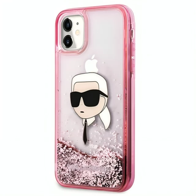 Чохол Karl Lagerfeld Glitter Karl Head для iPhone 11 | XR Pink (KLHCN61LNKHCP)