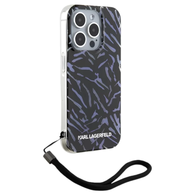 Чохол Karl Lagerfeld IML Zebra Pattern & Cord для iPhone 15 Pro Max Purple (KLHCP15XHZBPKCCU)