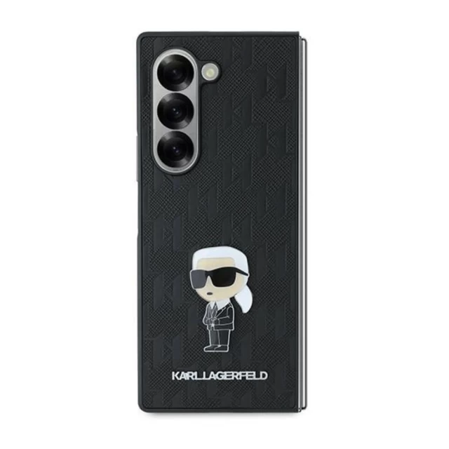 Чехол Karl Lagerfeld Saffiano Monogram Ikonik Pin для Samsung Galaxy Fold6 (F956) Black (KLHCZFD6SAPKINPKK)