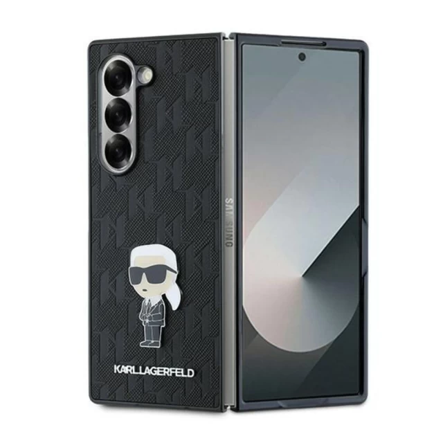 Чохол Karl Lagerfeld Saffiano Monogram Ikonik Pin для Samsung Galaxy Fold6 (F956) Black (KLHCZFD6SAPKINPKK)