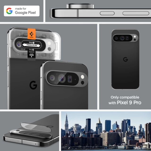 Защитное стекло Spigen для камеры Google Pixel 9 Pro Optik.TR 