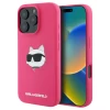 Чохол Karl Lagerfeld Silicone Choupette Head для iPhone 16 Pro Max Fuschia with MagSafe (KLHMP16XSCHPPLF)