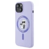 Чехол Karl Lagerfeld Silicone Karl & Choupette Ring для iPhone 15 Purple with MagSafe (KLHMP15SSCMKCRHU)