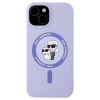 Чохол Karl Lagerfeld Silicone Karl & Choupette Ring для iPhone 15 Purple with MagSafe (KLHMP15SSCMKCRHU)