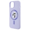 Чехол Karl Lagerfeld Silicone Karl & Choupette Ring для iPhone 15 Purple with MagSafe (KLHMP15SSCMKCRHU)