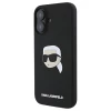 Чехол Karl Lagerfeld Silicone Karl Head для iPhone 16 Black with MagSafe (KLHMP16SSKHPPLK)