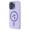 Чехол Karl Lagerfeld Silicone Karl & Choupette Ring для iPhone 15 Pro Purple with MagSafe (KLHMP15LSCMKCRHU)