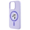 Чехол Karl Lagerfeld Silicone Karl & Choupette Ring для iPhone 15 Pro Purple with MagSafe (KLHMP15LSCMKCRHU)