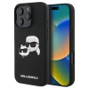 Чохол Karl Lagerfeld Silicone Karl & Choupette Head для iPhone 16 Pro Black with MagSafe (KLHMP16LSKCHPPLK)