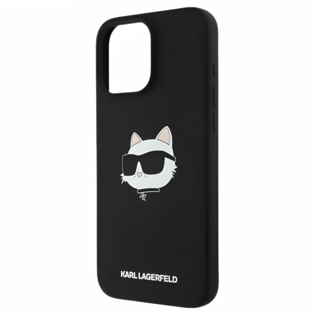 Чехол Karl Lagerfeld Silicone Choupette Head для iPhone 16 Pro Max Black with MagSafe (KLHMP16XSCHPPLK)