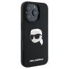 Чехол Karl Lagerfeld Silicone Karl Head для iPhone 16 Pro Black with MagSafe (KLHMP16LSKHPPLK)