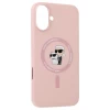 Чохол Karl Lagerfeld Silicone Karl & Choupette Ring для iPhone 16 Plus Pink with MagSafe (KLHMP16MSCMKCRHP)